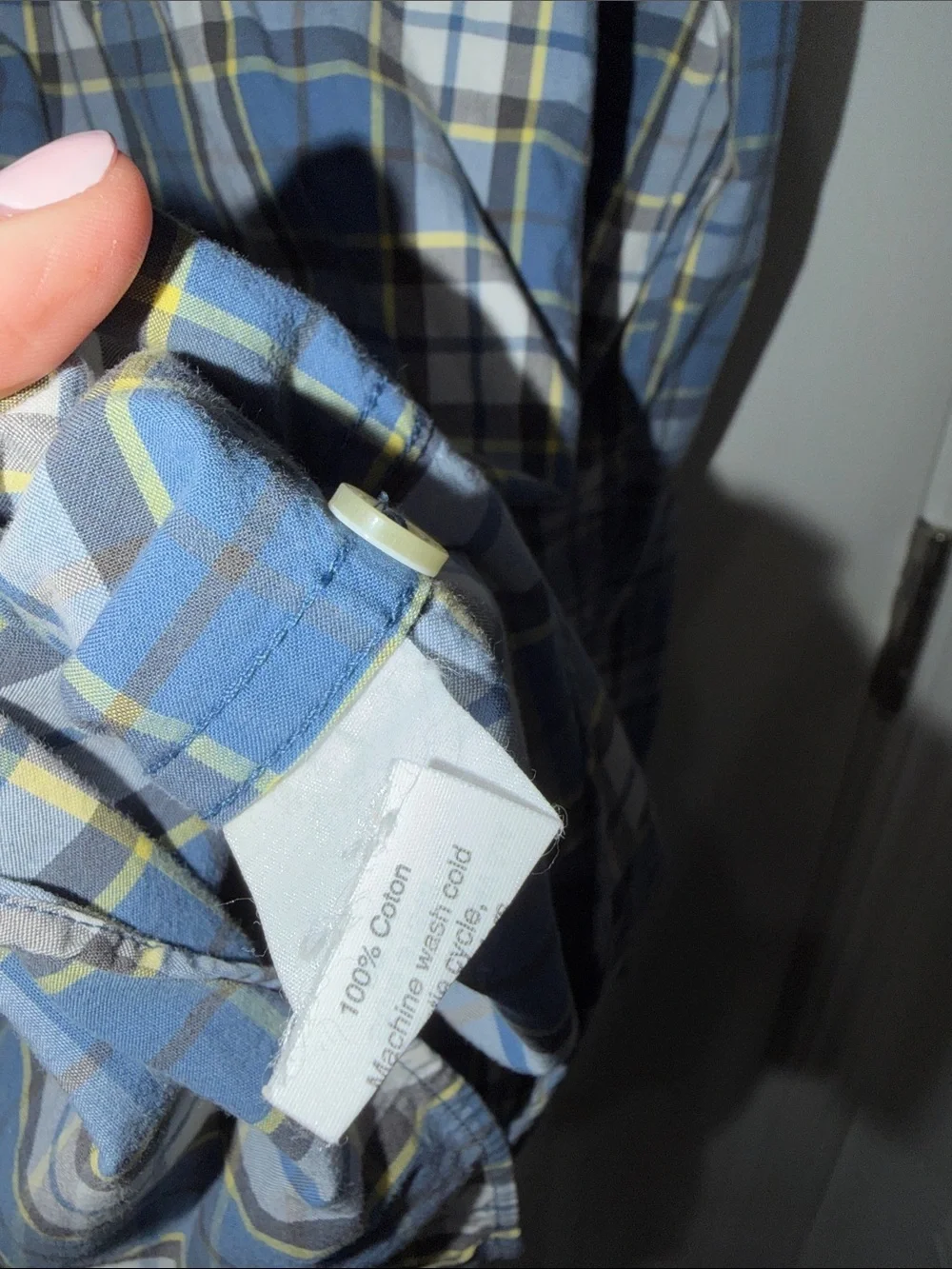 J. Crew Classic Blue Plaid Button-Down Shirt - Men 100% business casual large
